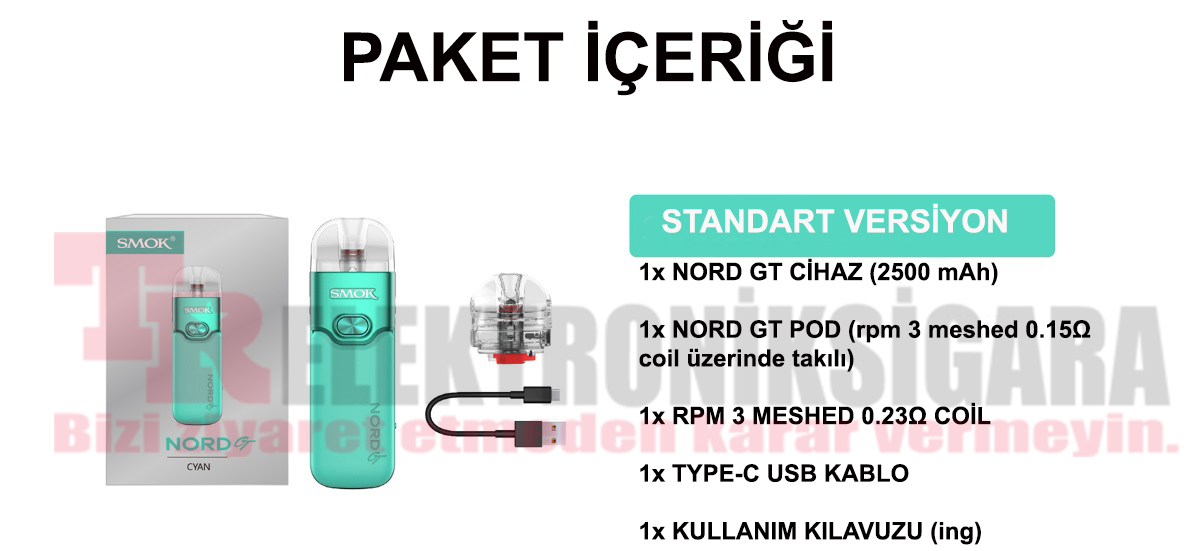 Smok Nord GT 80W Pod Mod Elektronik Sigara