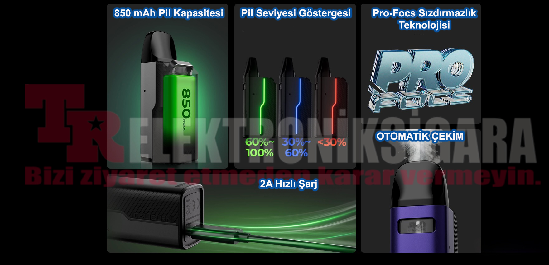 Uwell Caliburn GZ2 Pod Mod 850mAh Elektronik Sigara