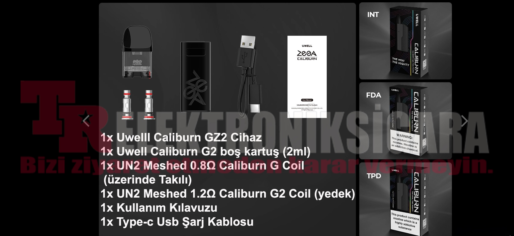 Uwell Caliburn GZ2 Pod Mod 850mAh Elektronik Sigara