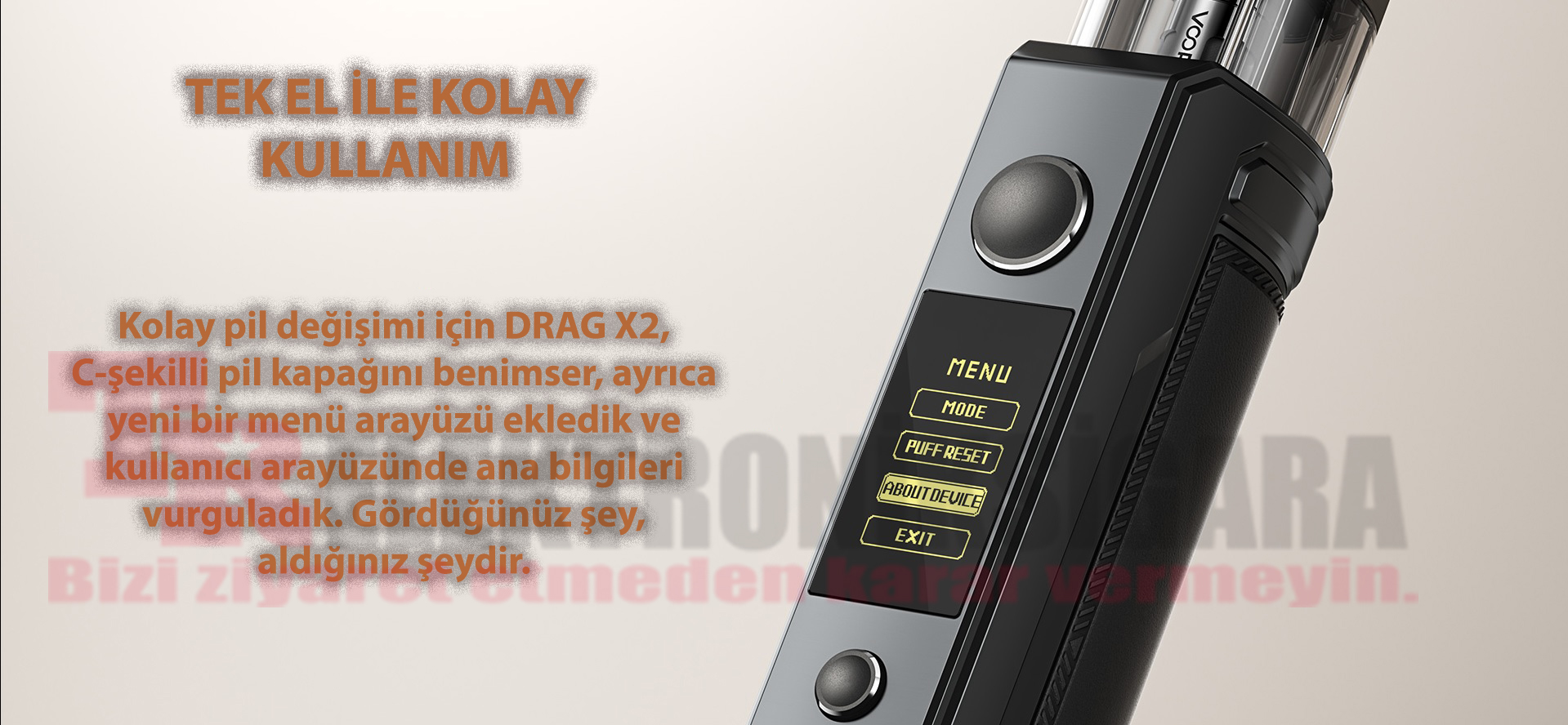 Voopoo Drag X2 Kit 80W Pod Mod Elektronik Sigara