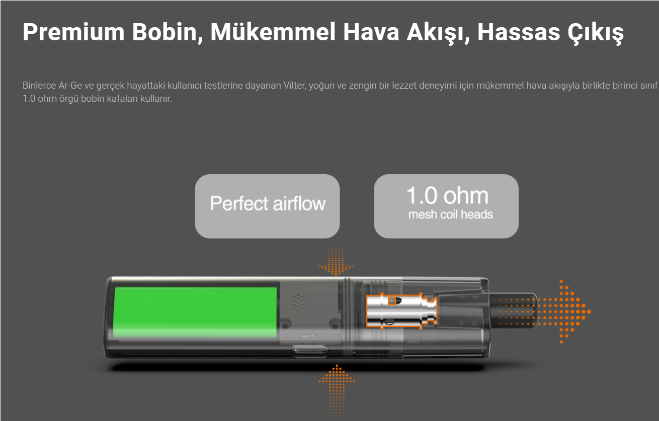 Aspire Vilter Kit Pod Mod Elektronik Sigara 