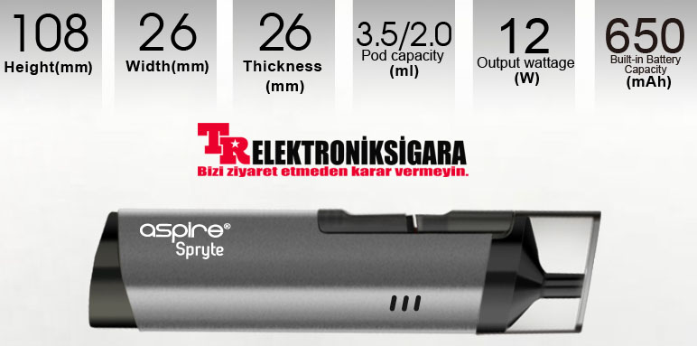 Aspire Spryte AIO Kit Pod Mod Elektronik Sigara