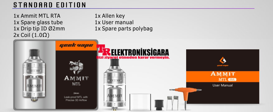 GeeKVape Ammit MTL RTA Atomizer 4ml