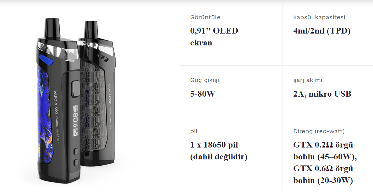 Vaporesso Target PM80 SE 80W Pod Mod