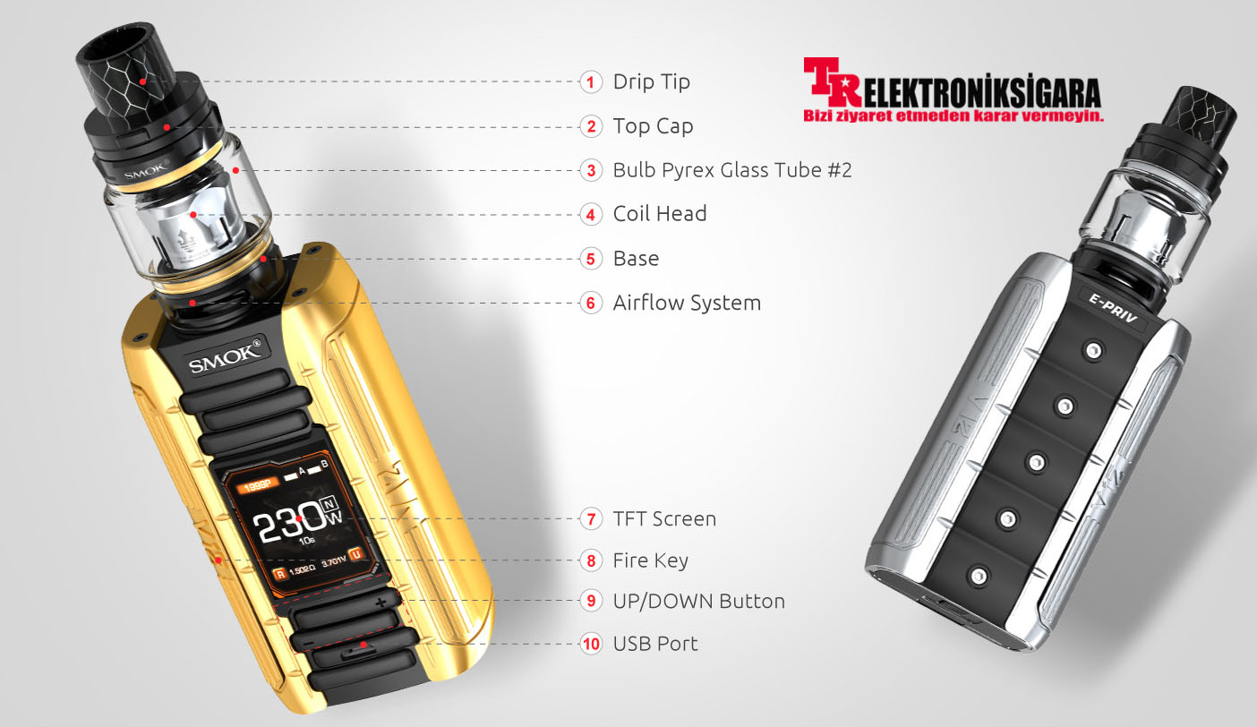 Smok E-Priv Kit 230W V12 Prince Tank