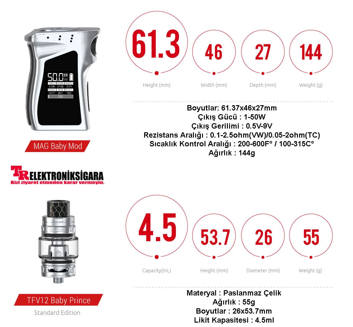 Smok Mag Baby Kit 50W 1600mAh