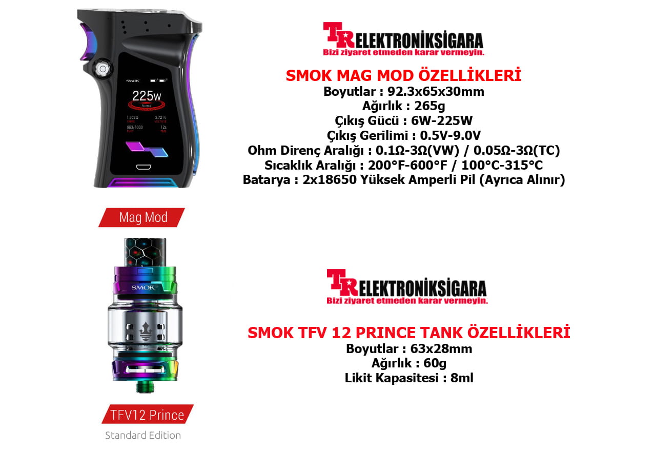 Smok MAG 225W Kit TFV12 Prince Tank