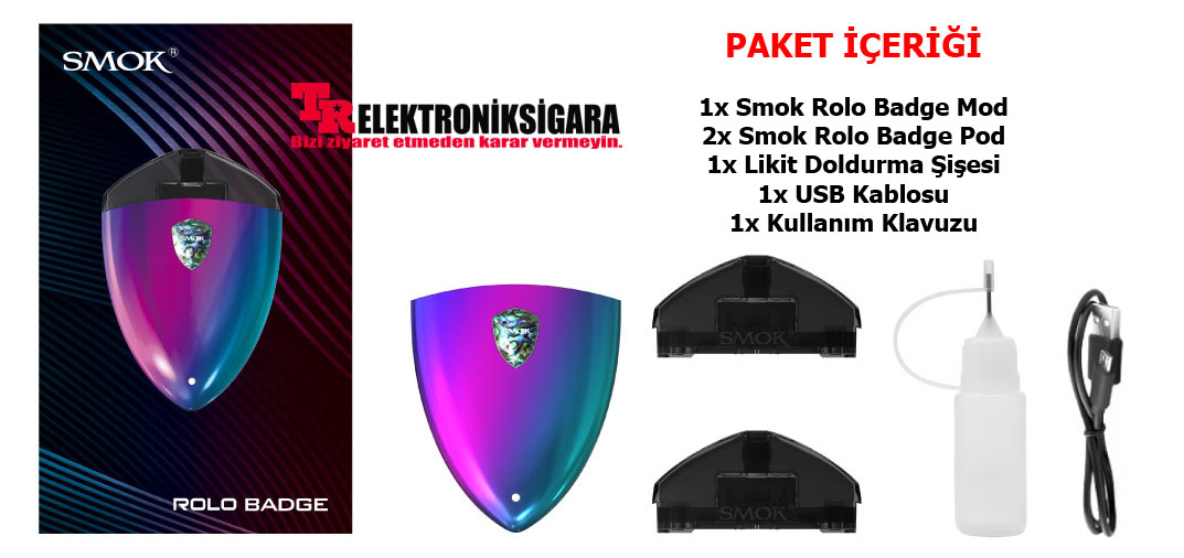 Smok Rolo Badge Pod Mod Elektronik Sigara