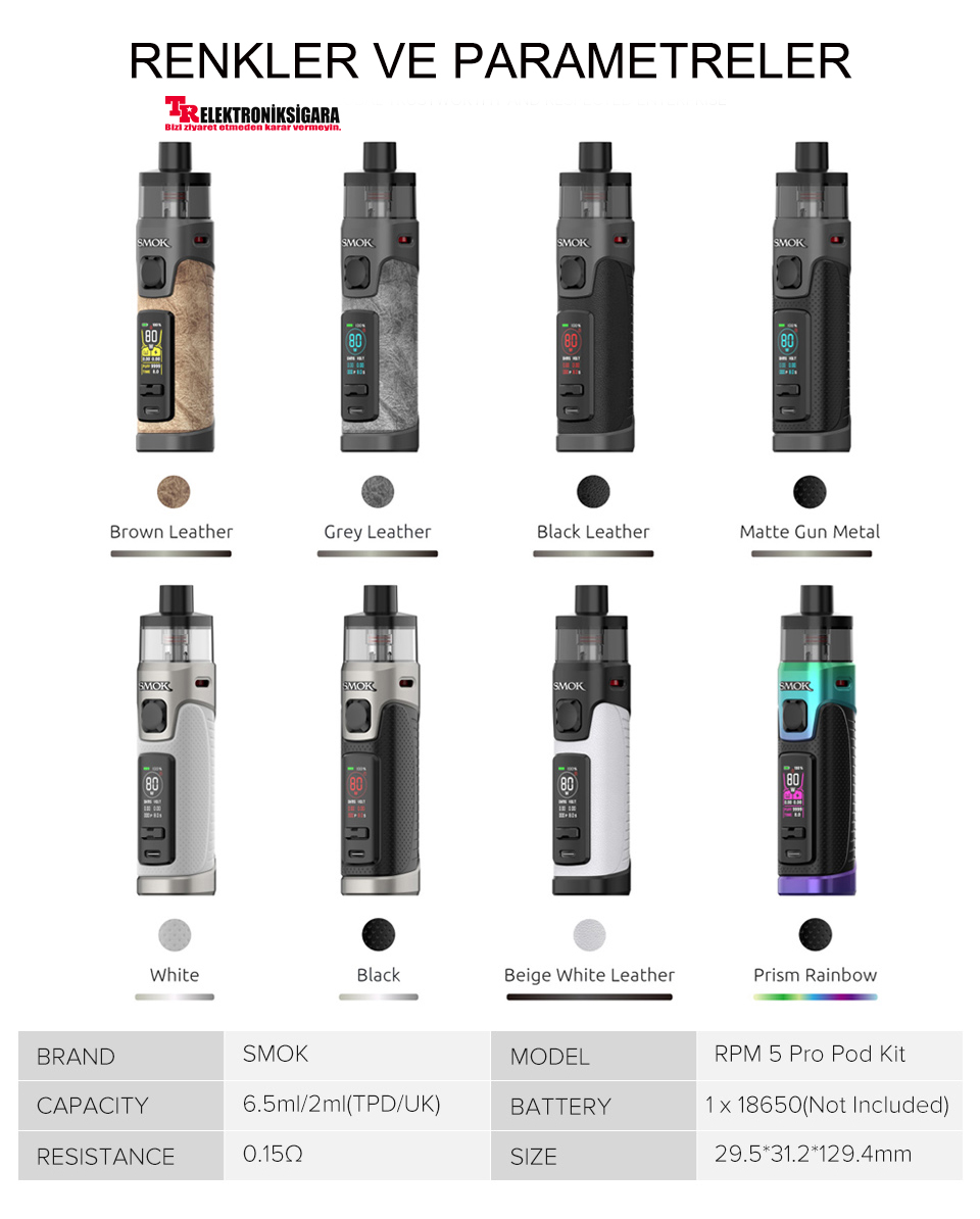 SMOK RPM 5 Pro Pod Kit 80W Elektronik Sigara