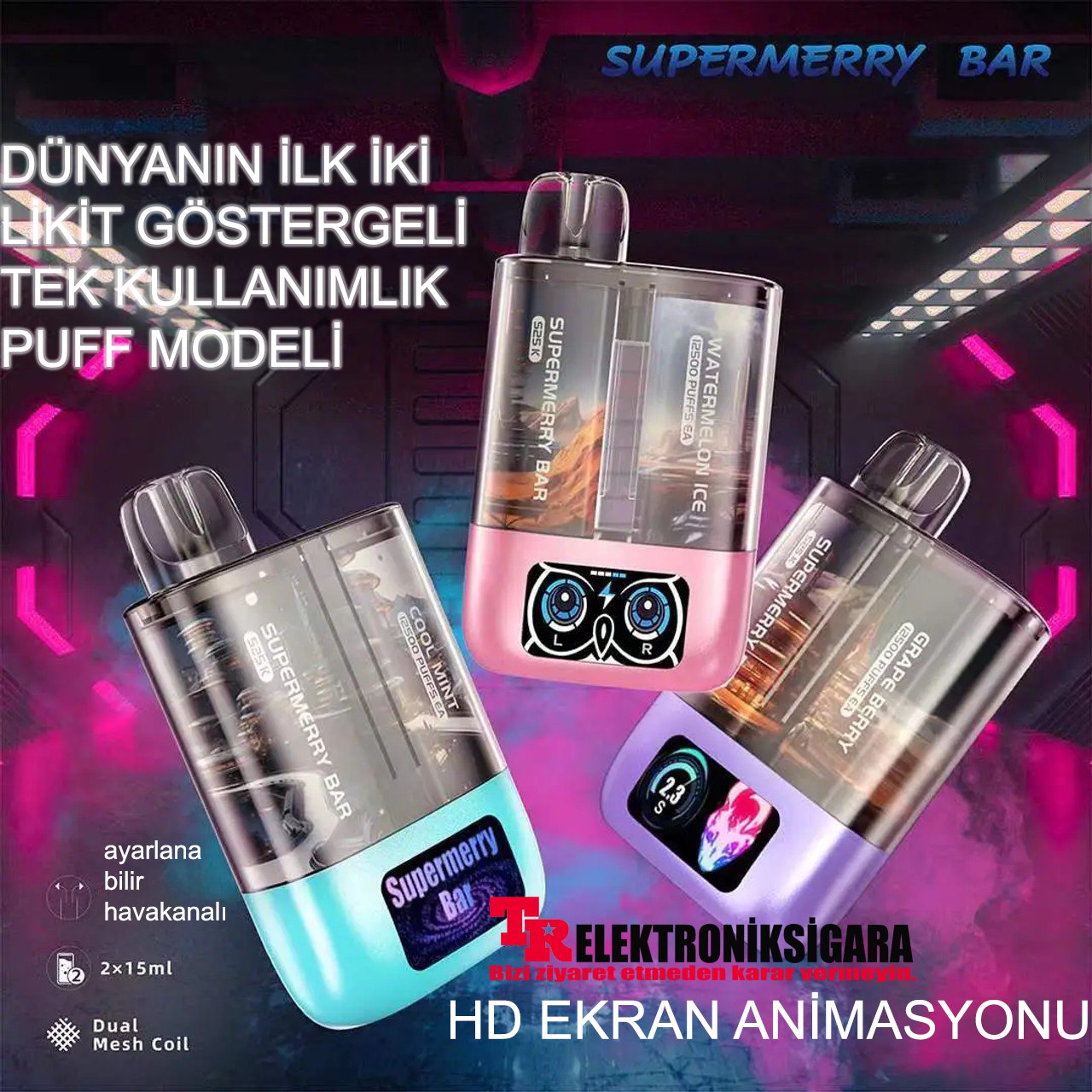 Super Merry 25.000 Puff Bar %5 Nikotin Frozen Raspberry Lemonade