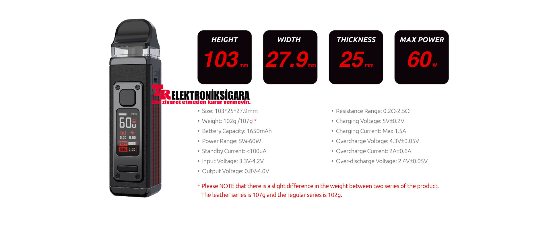 ﻿Smok RPM 4 Pod Mod 60W Elektronik Sigara