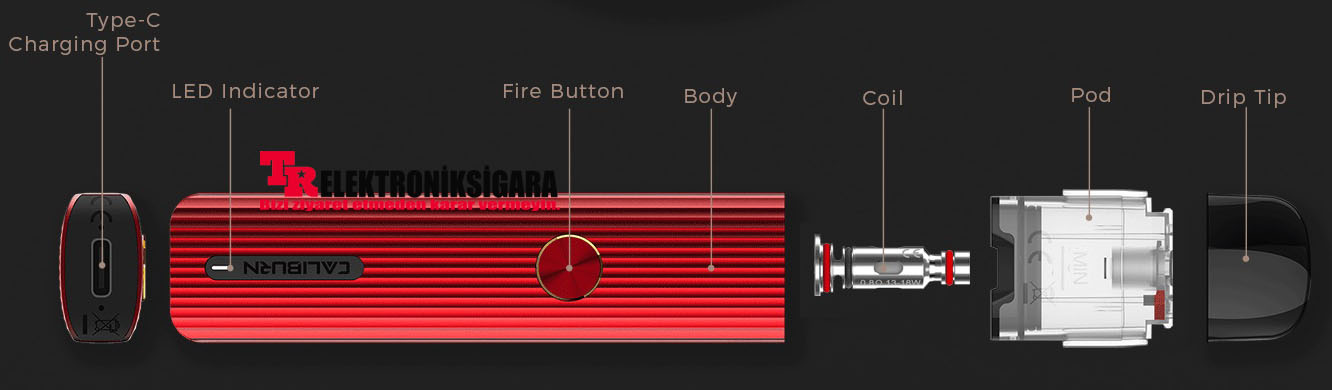 Uwell Caliburn G Pod Mod Elektronik Sigara