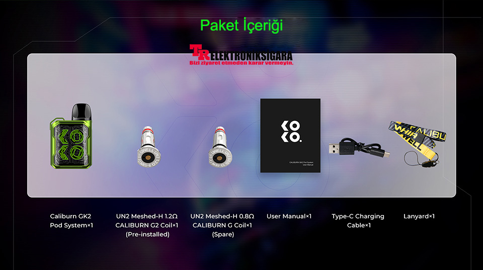 Uwell Caliburn Gk2 Pod Mod Elektronik Sigara