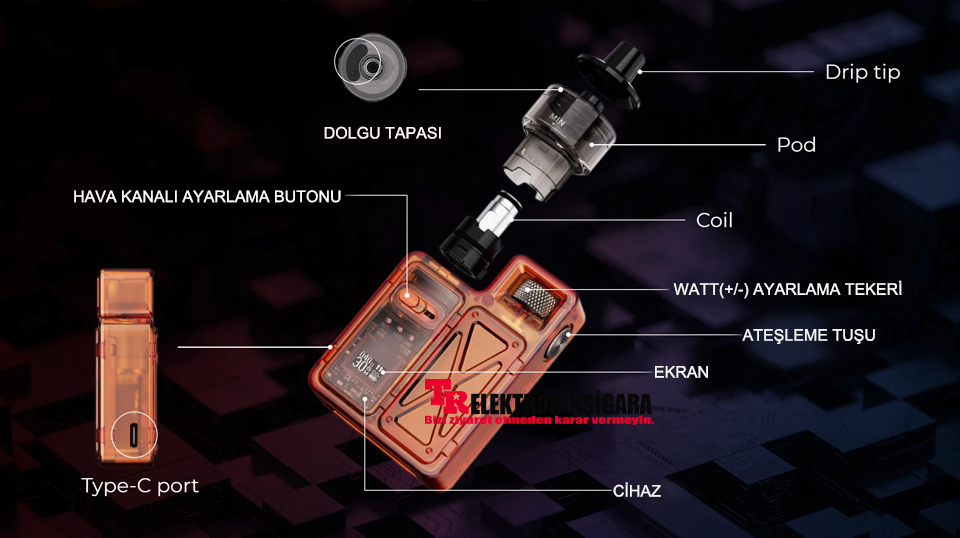 Uwell CROWN M Pod Kit 1000mAh Elektronik Sigara
