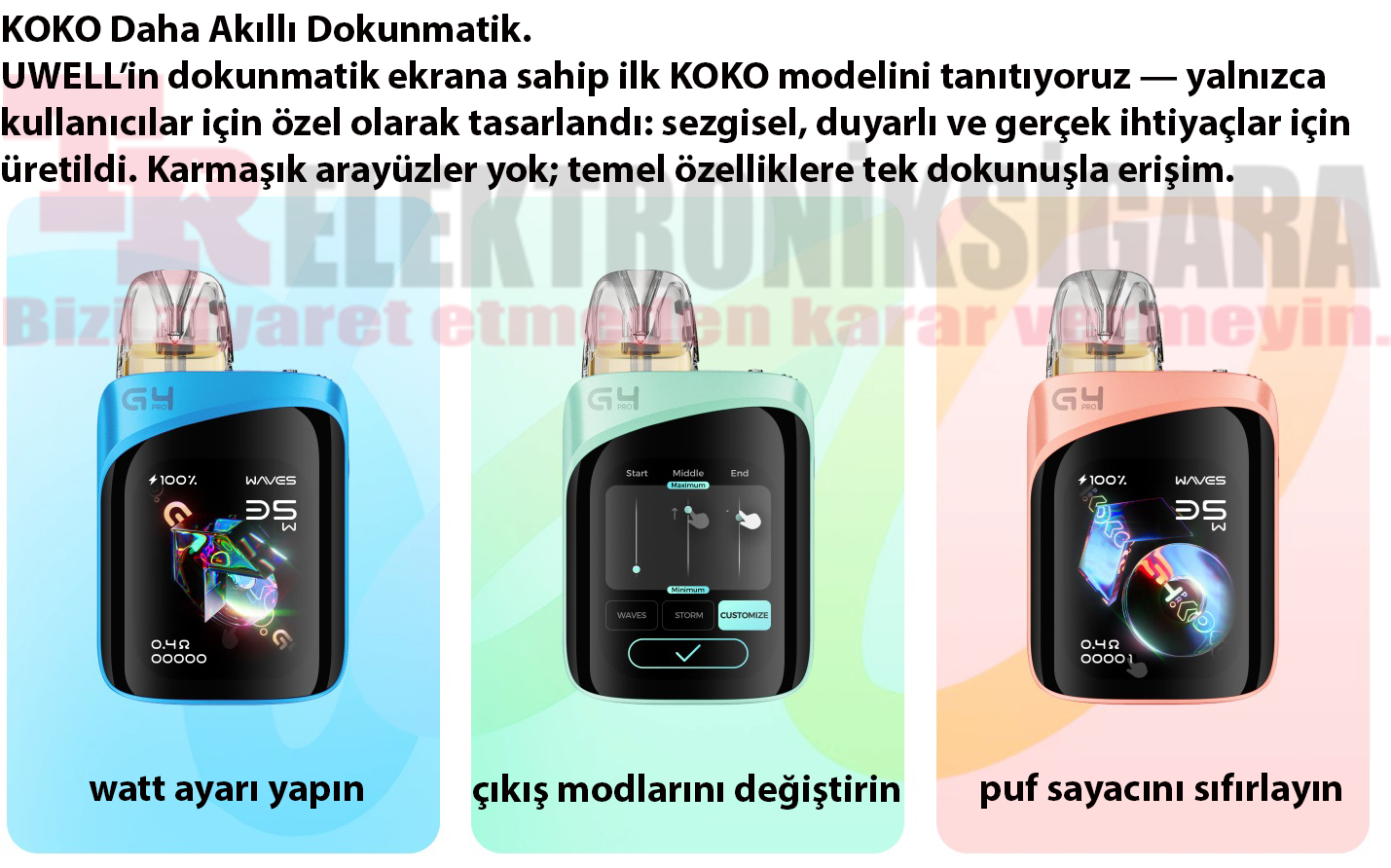 Uwell Caliburn G4 Pro Koko Pod Mod Elektronik Sigara