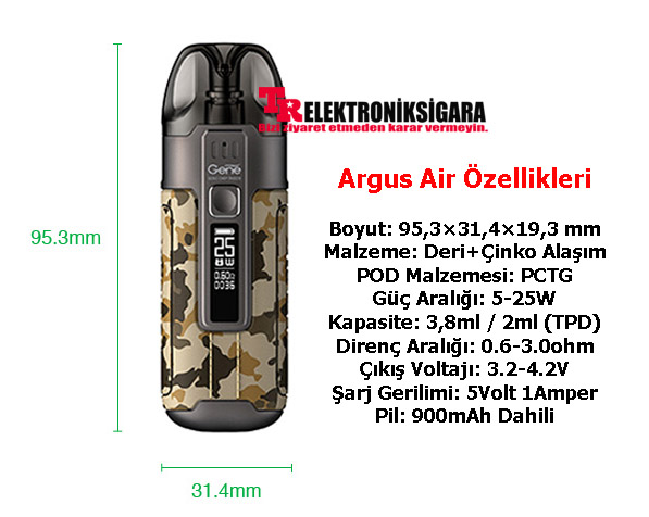Voopoo Argus Air Kit Pod Mod Elektronik Sigara