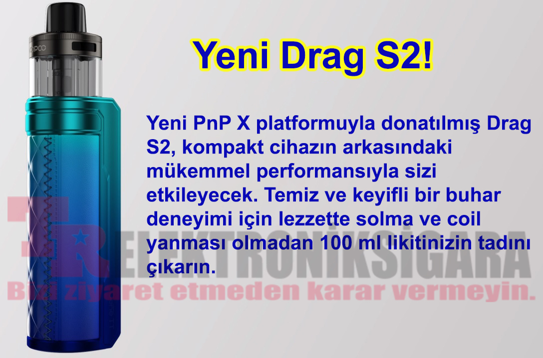 Voopoo Drag S2 Kit 60W Pod Mod Elektronik Sigara