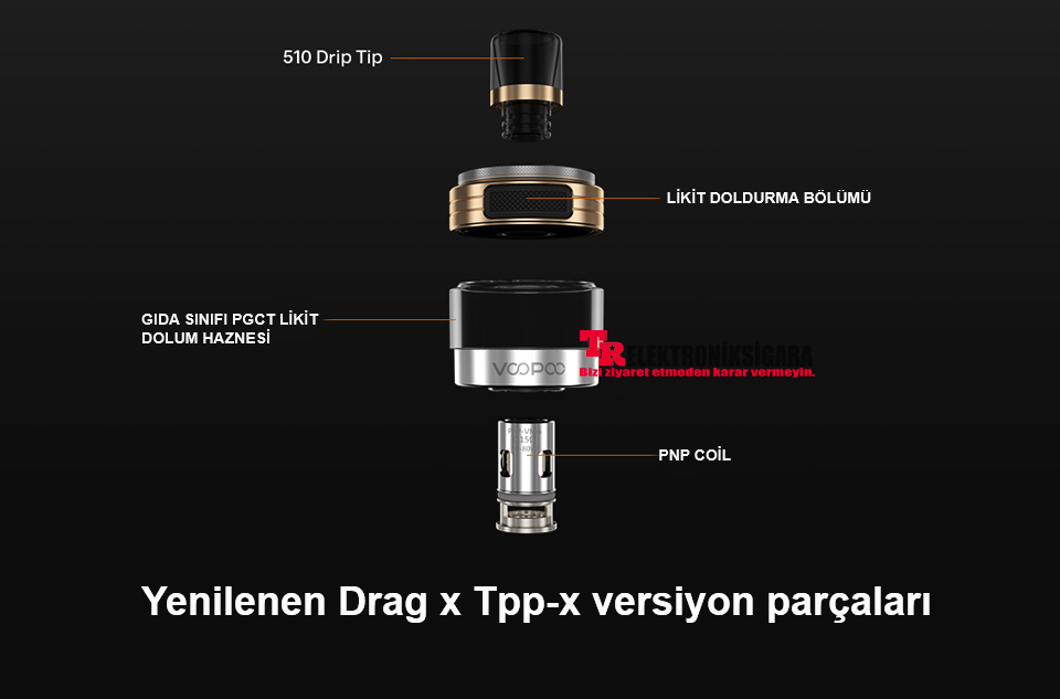 Voopoo Drag X PnP-X Kit Pod Mod Elektronik Sigara